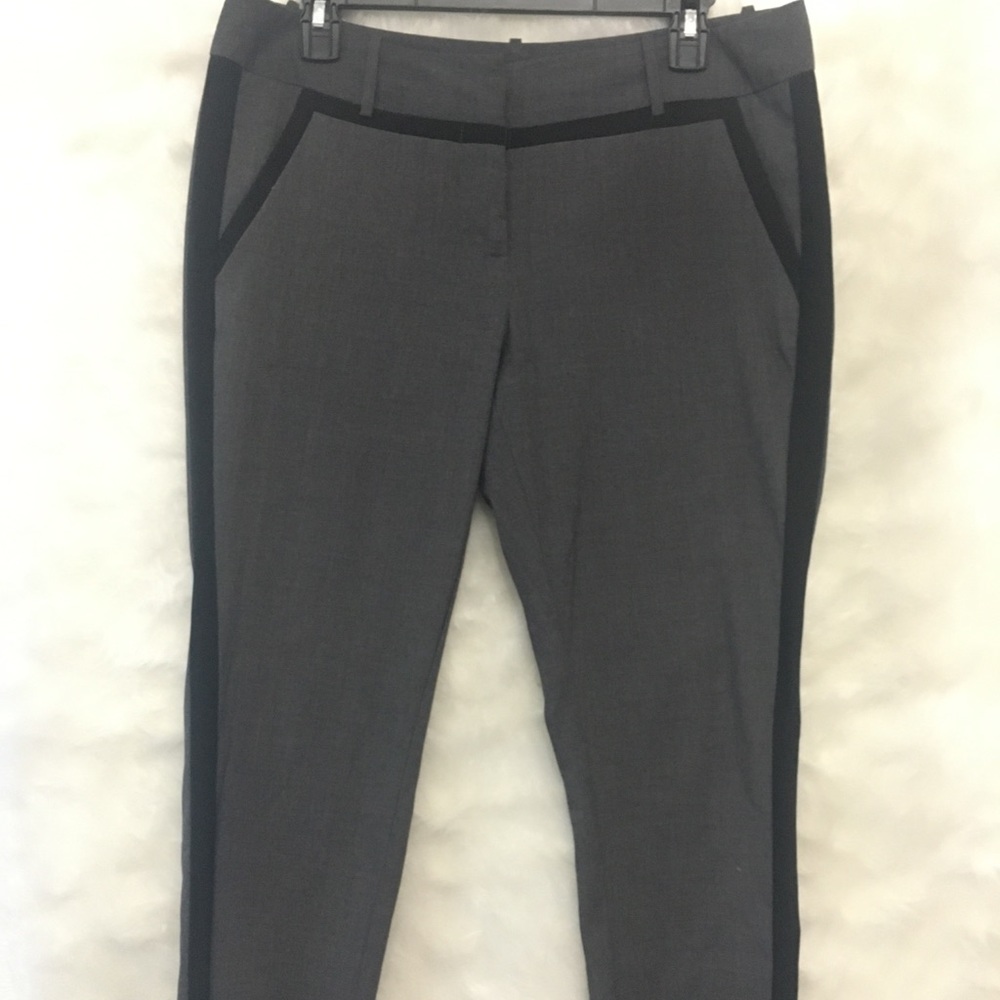 Black and charcoal suit pants